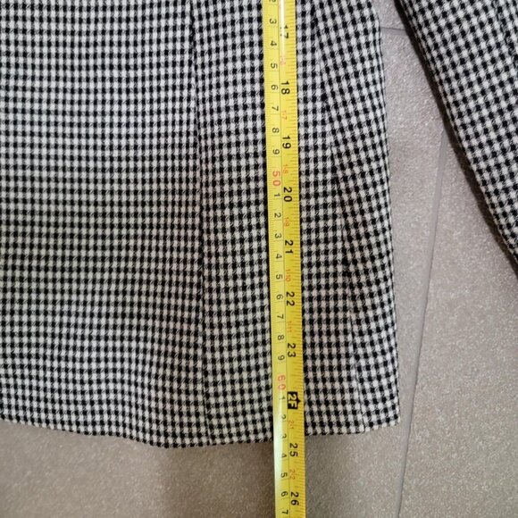 Vintage Oscar de la Renta Black White Checkered Jacket Blazer - Picture 11 of 12